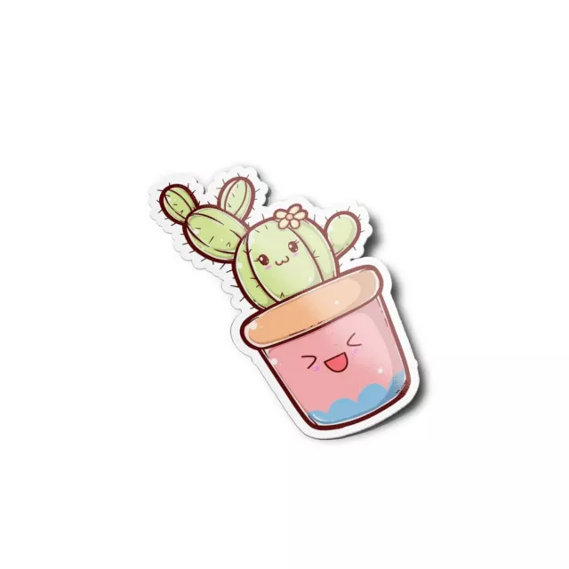 AUTOCOLLANTS STICKERS Vinyle Cactus Kawaii mignon boules à etage (6x10cm)