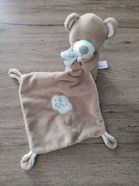 Doudou Peluche Pommette Ours Mouchoir Marron Ma Petite Etoile