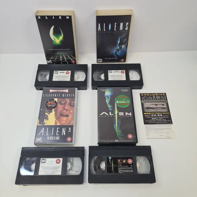 ALIEN, ALIENS, ALIEN 3 & Alien Resurrection VHS Collection £24.96 ...