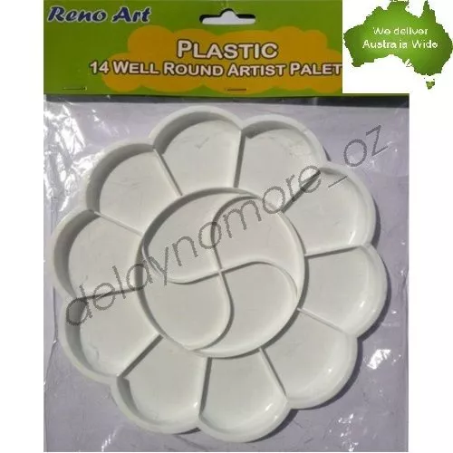 Well Round Artist Palette Painting Craft Art Paint Plastic Pallet mixing