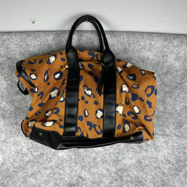 3.1 Phillip Lim for Target Travel Bag Large Orange Leopard Canvas Drawstring