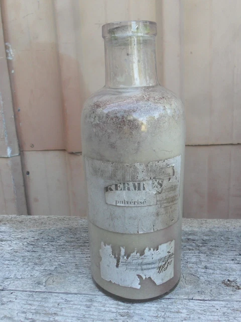 VENDU - Ancienne fiole verre et son bouchon métal - Le Grenier de Lisette