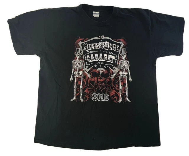 Queensryche Cabaret Black T-Shirt, 2010 Fan Club Men’s Gildan XL