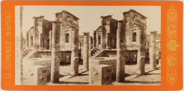 Italien Pompei Foto Giorgio Sommer c1865 Stereo Vintage Albumin PL35tn6