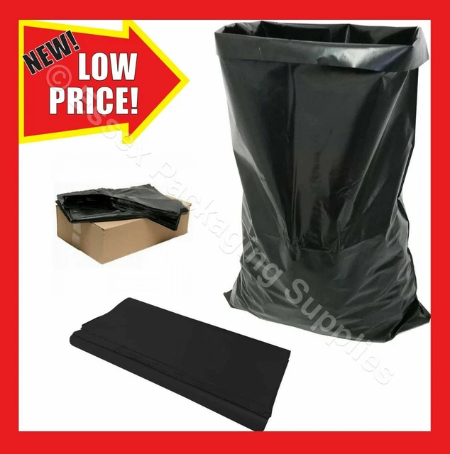 BLACK RUBBLE SACKS Builders Rubbish Waste Heavy Duty Strong Bags Bulk