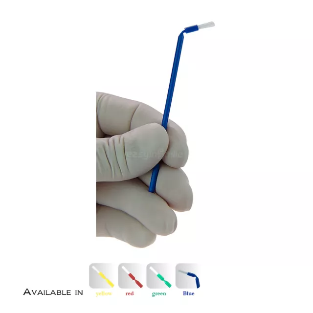 100Pcs Dental Disposable Micro Brush Bendable Applicators 4 Assorted EASYINSMILE