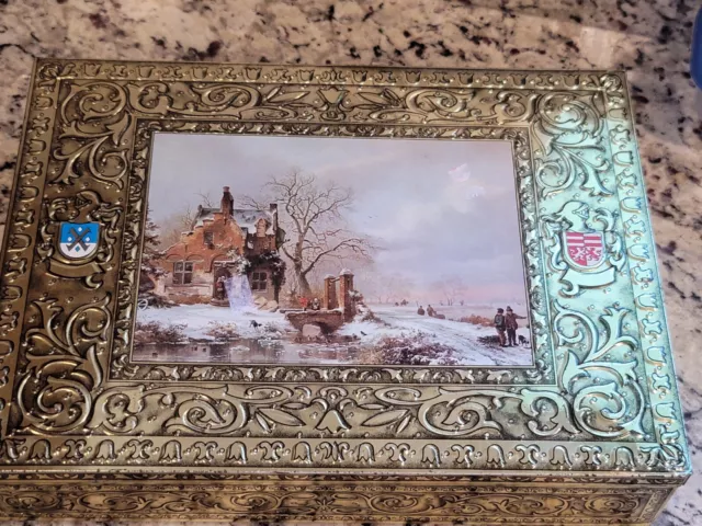 Vintage Metal Tin Box Old World Masterpieces of England Embossed Cooki –  TheFlyingHostess