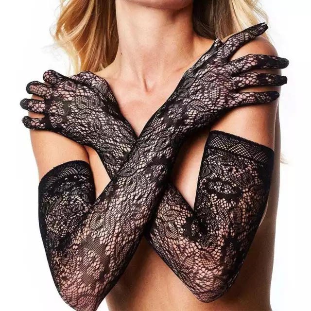 Baci Allover Lace Opera Gloves