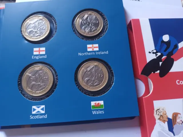 £2 2002 Commonwealth Games Full Set All 4 Coins & Presentation Pack Circulated