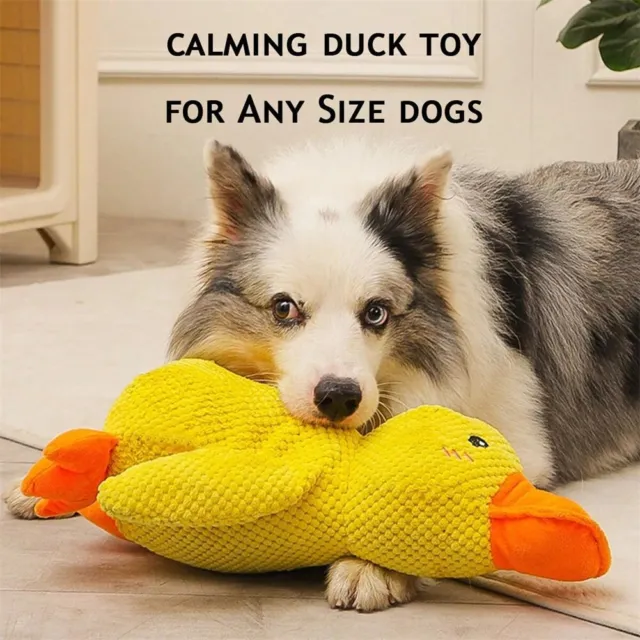 The Mellow Dog Calming Duck Dog Toy Pillow Dog Duck Toy with Quacking Sound New
