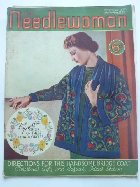 THE NEEDLEWOMAN No. 183, Nov. 1937 -  Vintage Needlework Magazine