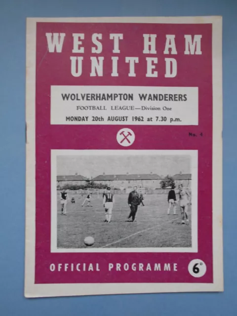 West Ham Wolverhampton Wanderers 1962/63 League Division One mint condition