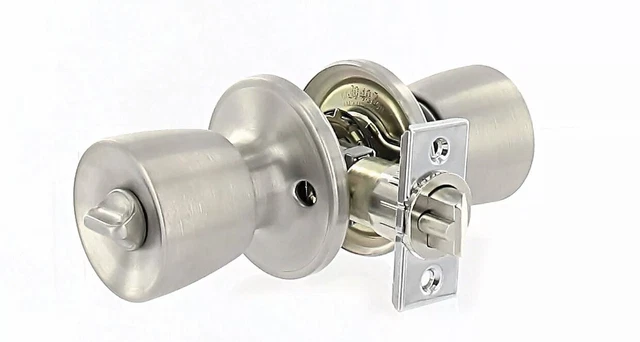 Valterra Silver L32CS010 Stainless Steel Mobile Home Entrance Lock x Knob