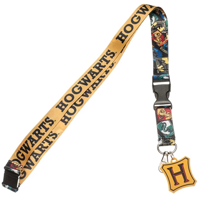 Harry Potter Hogwarts Lanyard Metal Charm ID Card Holder and Collectible Sticker
