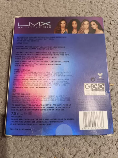 LMX by Little Mix Beauty in Bronze Lidschatten Duo, Eyeliner & Edelsteine Set Make-up Neu 2