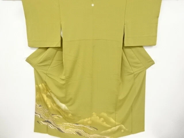 6270943: Japanese Kimono / Vintage Iro-Tomesode / Embroidery / Kinsai / Pine & D