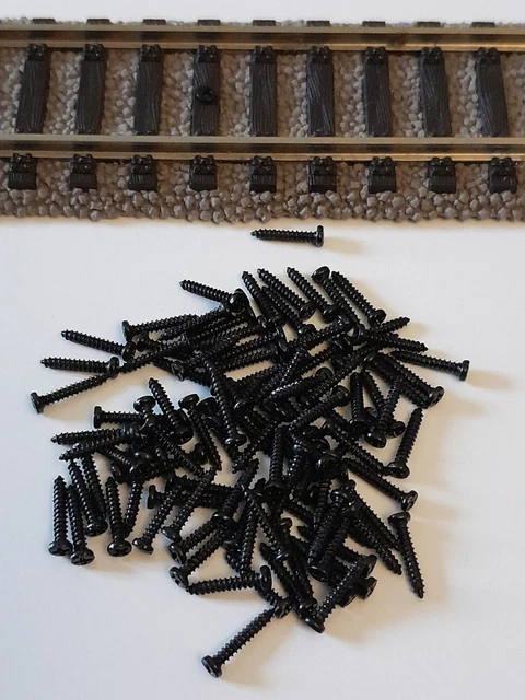 Lot De 100 Vis Pour Fixation Rails De Train électrique HO/N - Métal Blanc, Toutes Marques