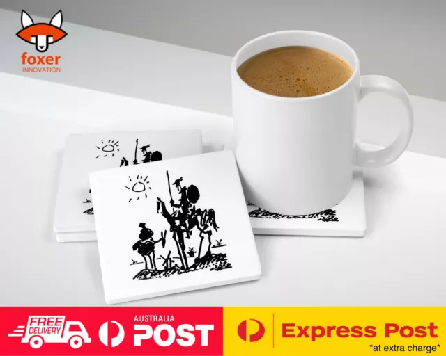 Coaster Coffee Drinking Mat|Pablo Picasso - Don Quixote Art Paint