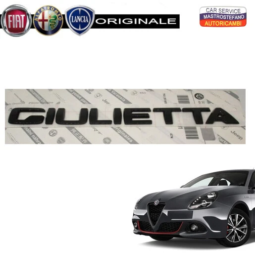 Original Alfa Romeo Giulia (2016+) Rear Badge / Logo - Black Coat Of Arms & "Written" Script 2 thumbnail image