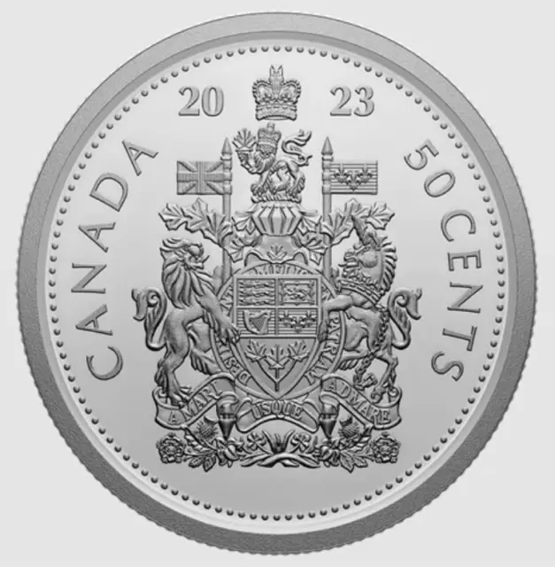 2023 Canada 50 cent pure silver -unique obverse for 2023 - from proof set