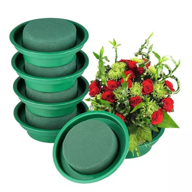Green DIY Flower Arrangement Kit Soft Wet Foam Mud Tray Floral Foam With Bowl