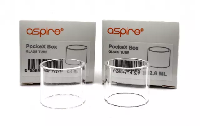 (2-Pack) Genuine Official Aspire POCKEX BOX  Replacement Glass (POCKEX BOX)