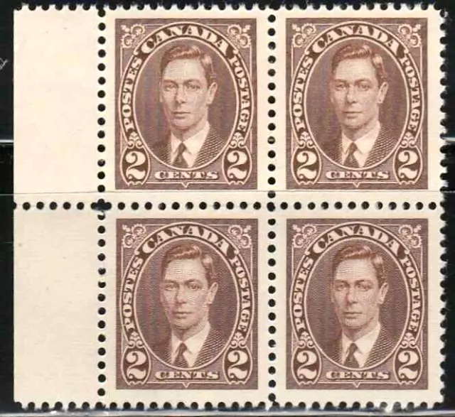 Canada Stamp Block 1937 SC# 232 2c brn 'King George VI '