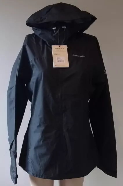 Craghoppers Waterproof Jacket Ladies Black Loretta Breathable Walking Hiking