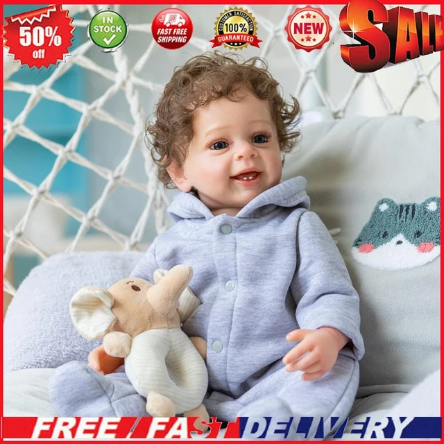 22in Newborn Dolls Waterproof Real Life Baby Dolls Visible Veins for Collection