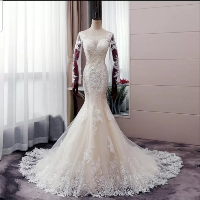 MILLIE MAY MG006 ivory lace wedding dress UK18 £499.00 - PicClick UK