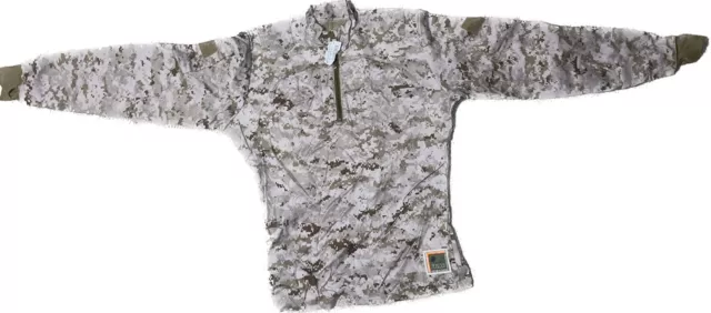NWU NAVY AOR1 Digital Desert Inclement Weather Combat Shirt FROG Medium Long