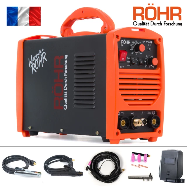 Röhr - Poste à souder à l'arc HP-250PP - portable TIG/onduleur MMA/MOSFET 240 V