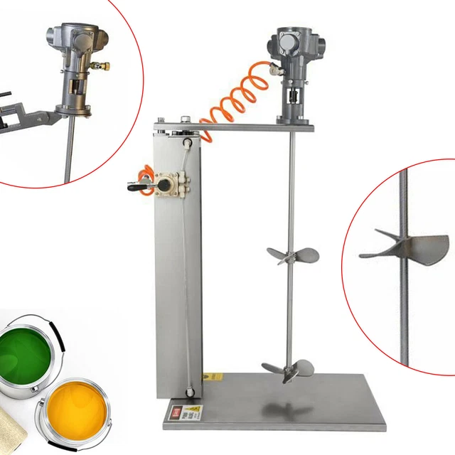 50 Gallons Lifting Type Pneumatic Agitator Mixer Mixing Machine Adjustable Speed