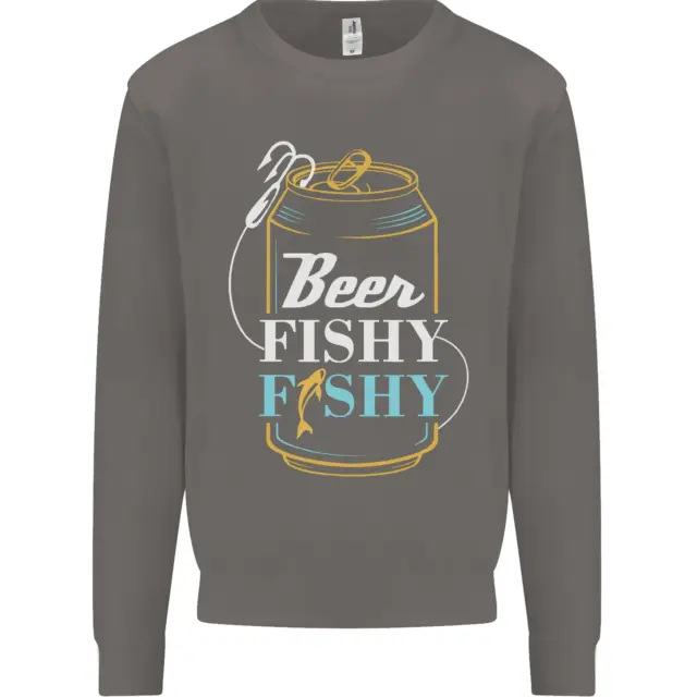 Felpa maglione da uomo Fishy Fisherman divertente birra Here 3