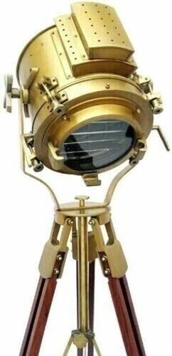 Nautical Spotlight Industrial Vintage Large With Tripod Antique Theater Light