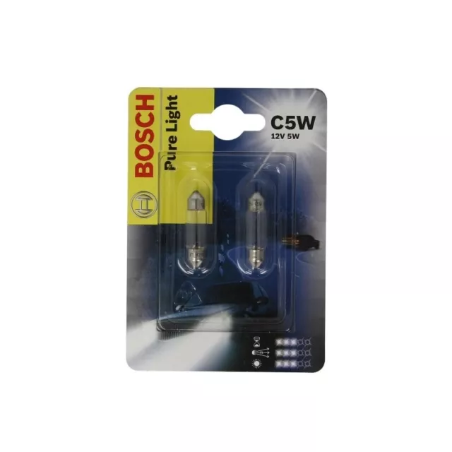 Glühlampe Sekundär BOSCH C5W Pure Light 12V/5W, 2 Stück [F] 2