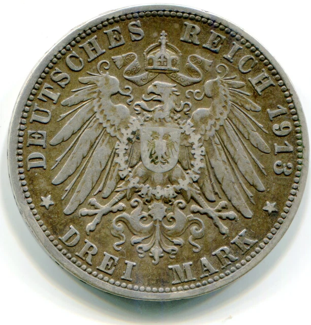 Saxony-Albertine 3 Mark 1813-1913 -E Silver comm. issue KM-1275   lotjun4415