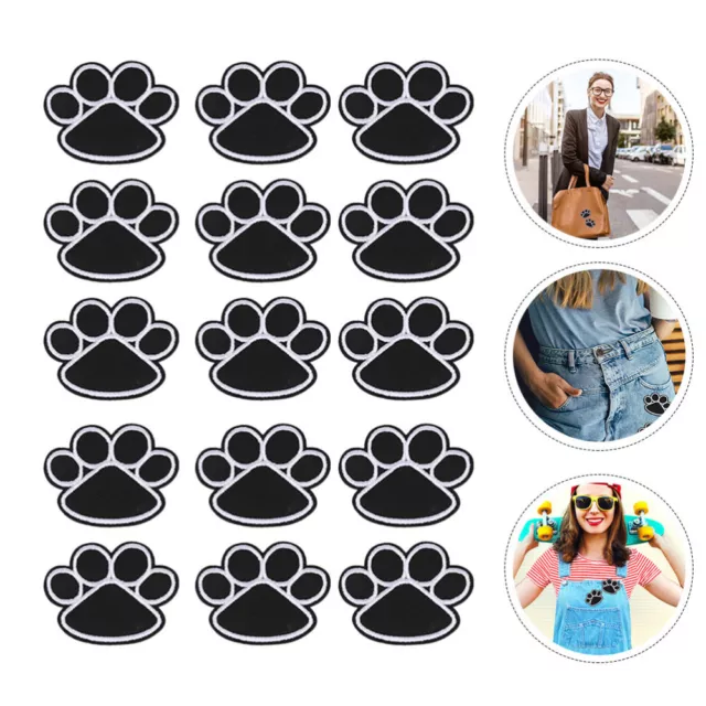 15 Pcs Funny Badge Repair Pants Patch Dog Paw Iron On Patch Clothes Holes