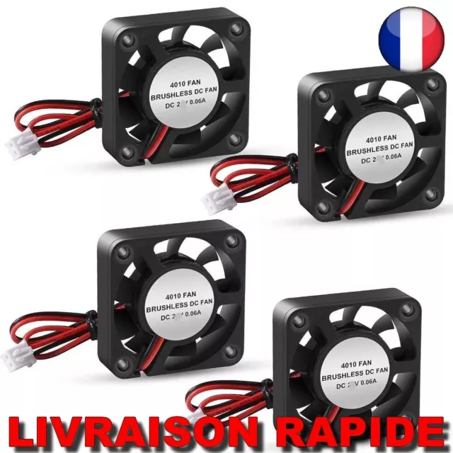 ✅ 4pcs 3D Imprimante Ventilateur Refroidissement 4010 40X40X10mm Roulement Outil