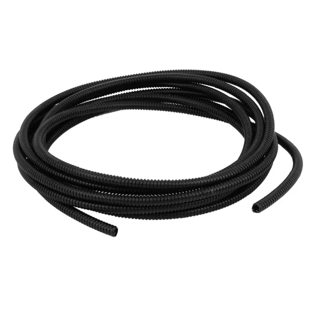 4 M 5 x 7 mm PVC Flexible Corrugated Conduit Tube for Garden,Office Black