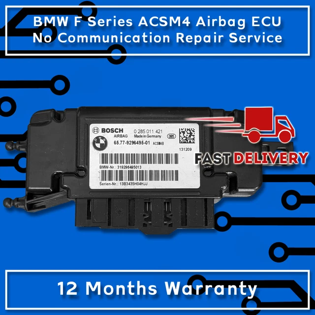 BMW F SERIES ACSM4 Airbag Control Module No Communication Postal Repair