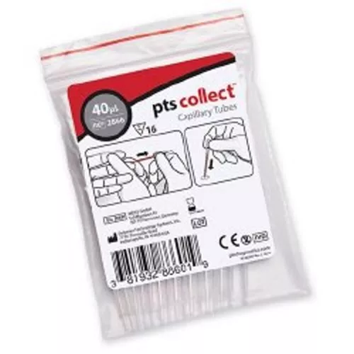 PTS Diagnostics Capillary Blood Collection Tube, Glass Tube, 16/BG (957814_BG)