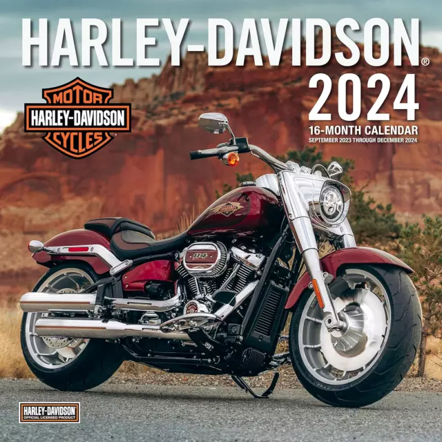 Harley-Davidson 2024: 16-Month 12X12 Wall Calendar - September 2023 through Dece