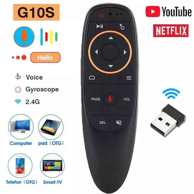 G10S Smart Voice Remote Control 2.4GHz RF Gyroscope Wireless Air Mouse Universal