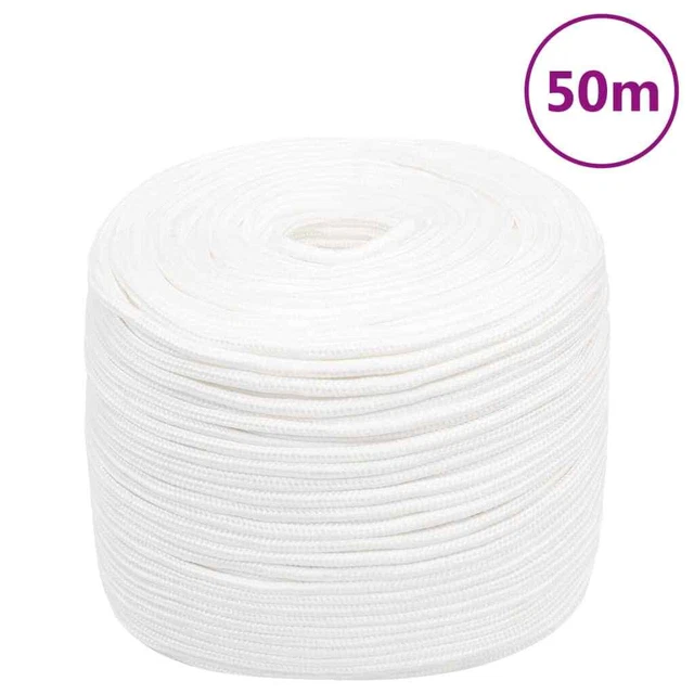 Vidaxl Corda Nautica Completamente Bianca 10 mm 50 m in Polipropilene