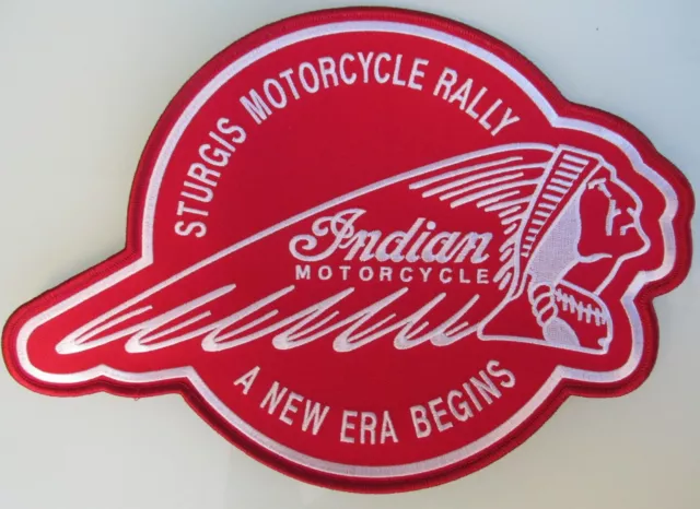 INDIAN Sturgis Motorcycle Rally Embroidered JACKET VEST BACK PATCH 11*8 Inch
