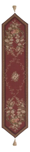 Aubusson Red Decorative French Tapestry Table Mat