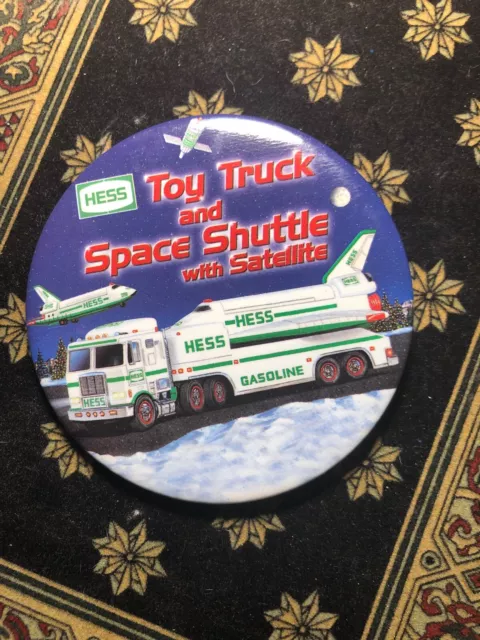 Hess Toy Truck and Space Shuttle Cashier Button