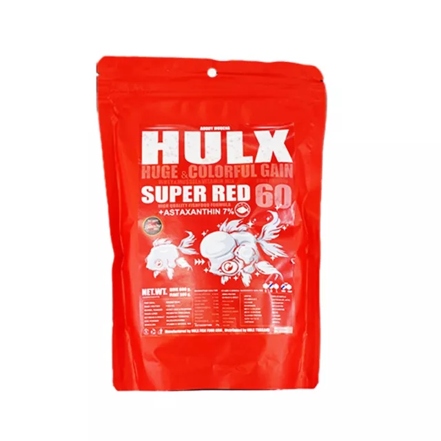 Comida de peces dorados súper rojos HULX para ganancias enormes y coloridas