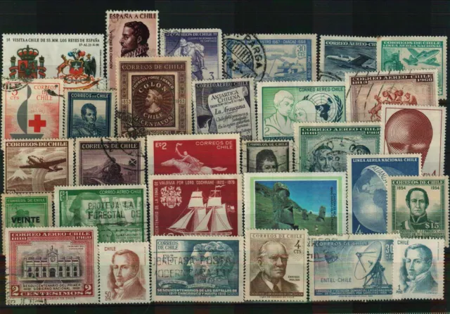 Chile Briefmarken aus dem verschiedenen Jahren